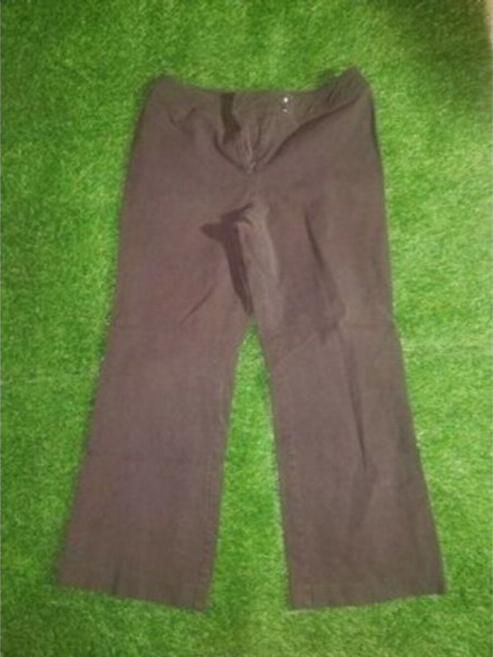CHICO'S Straight Leg Dark Brown Women's Pants Size 0.5 Short